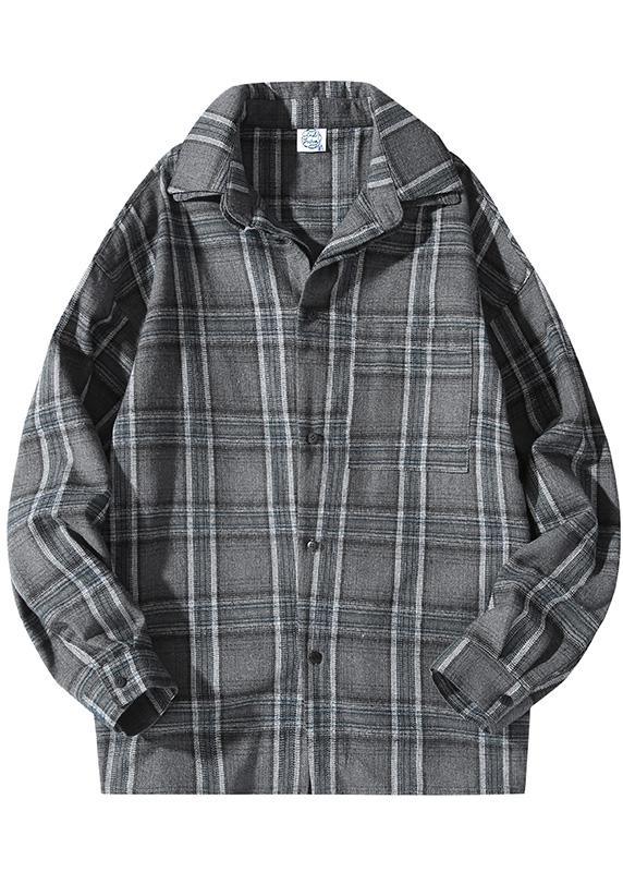 Fake two-piece plaid shirt women's autumn 2021 new coat loose jacket - Omychic