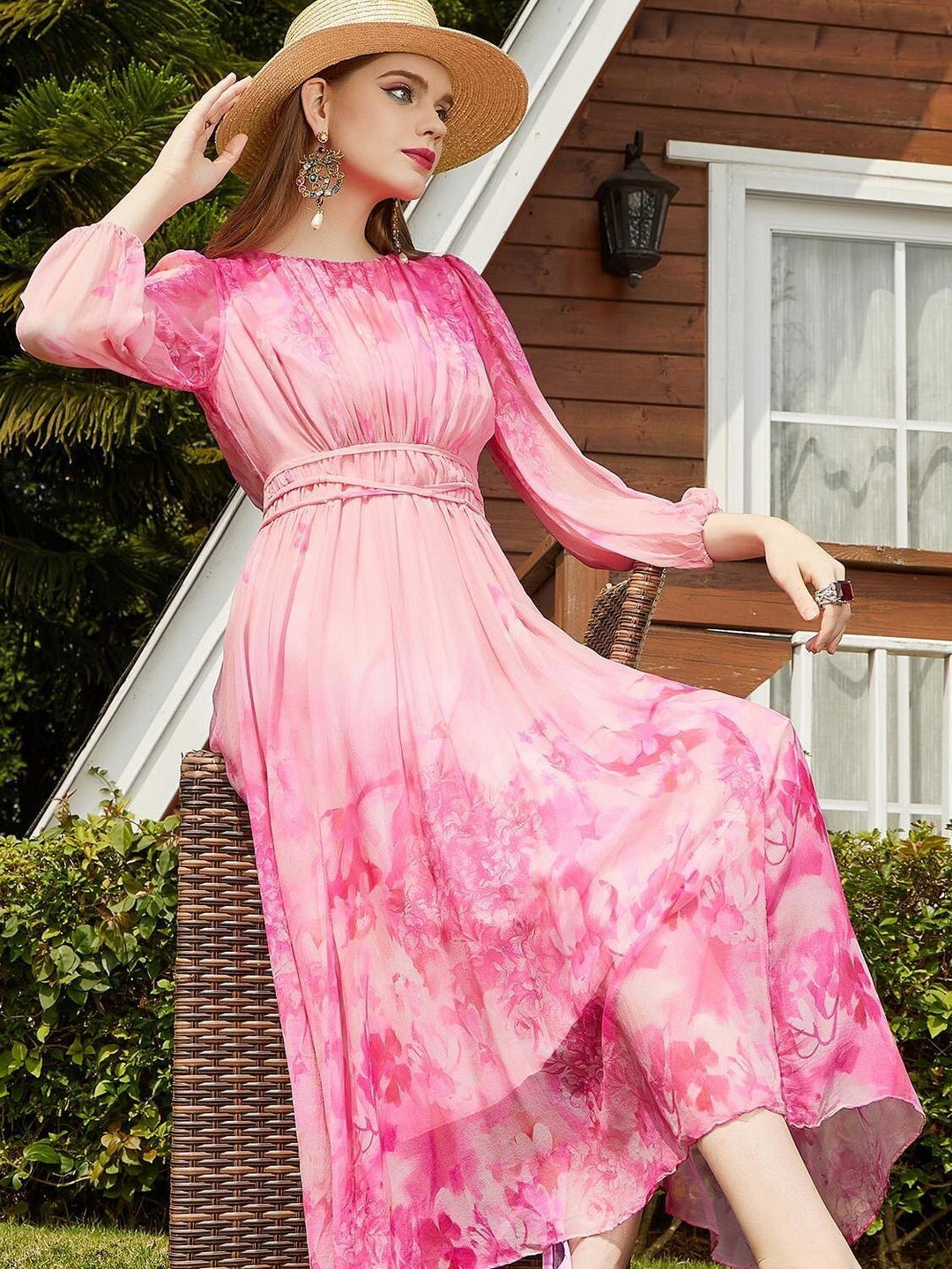 Plus Size Silk Elegant Summer Dress