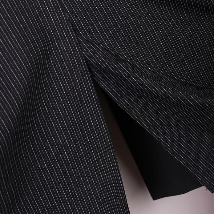 Fashion black  maxi coat casual back open trench coat boutique sleeveless cotton Coat - Omychic