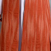 Fashion orange wool coat for woman Loose fitting Coats V neck embroider Sleeveless long coat - Omychic