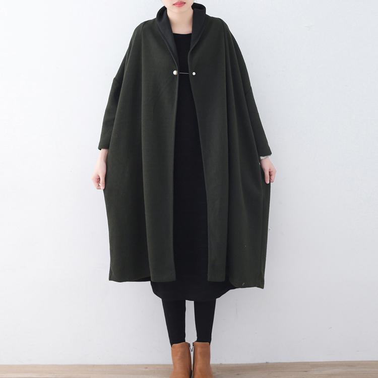 Fashion green wool coat plus size clothing Winter coat top quality coat - Omychic