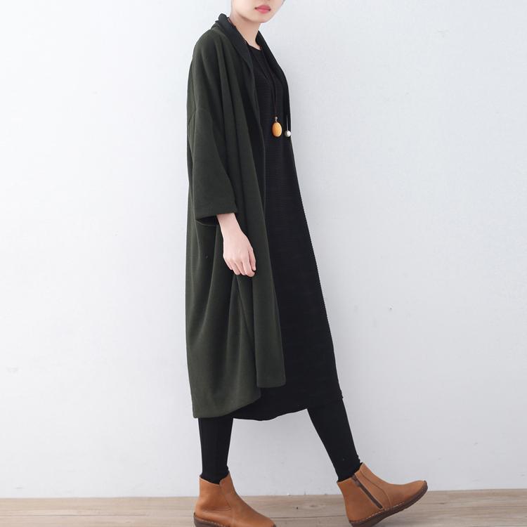 Fashion green wool coat plus size clothing Winter coat top quality coat - Omychic