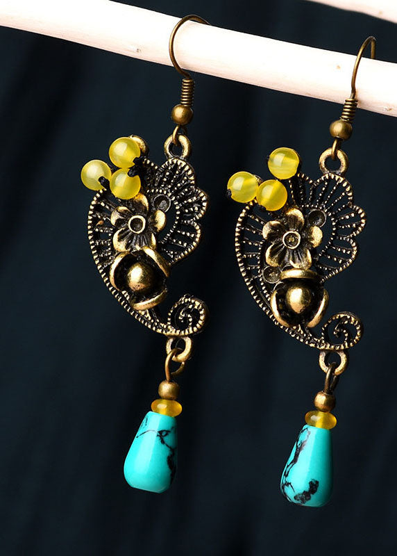 Fine Colorblock Turquoise Fine Copper Women's Drop Earrings