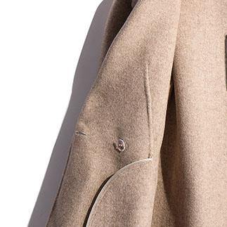 Fine beige wool coat oversized winter coat fall jacket wild - Omychic