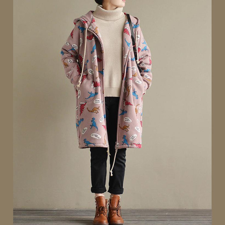 Fine pink coats oversized coats 2017  Winter coat prints - Omychic