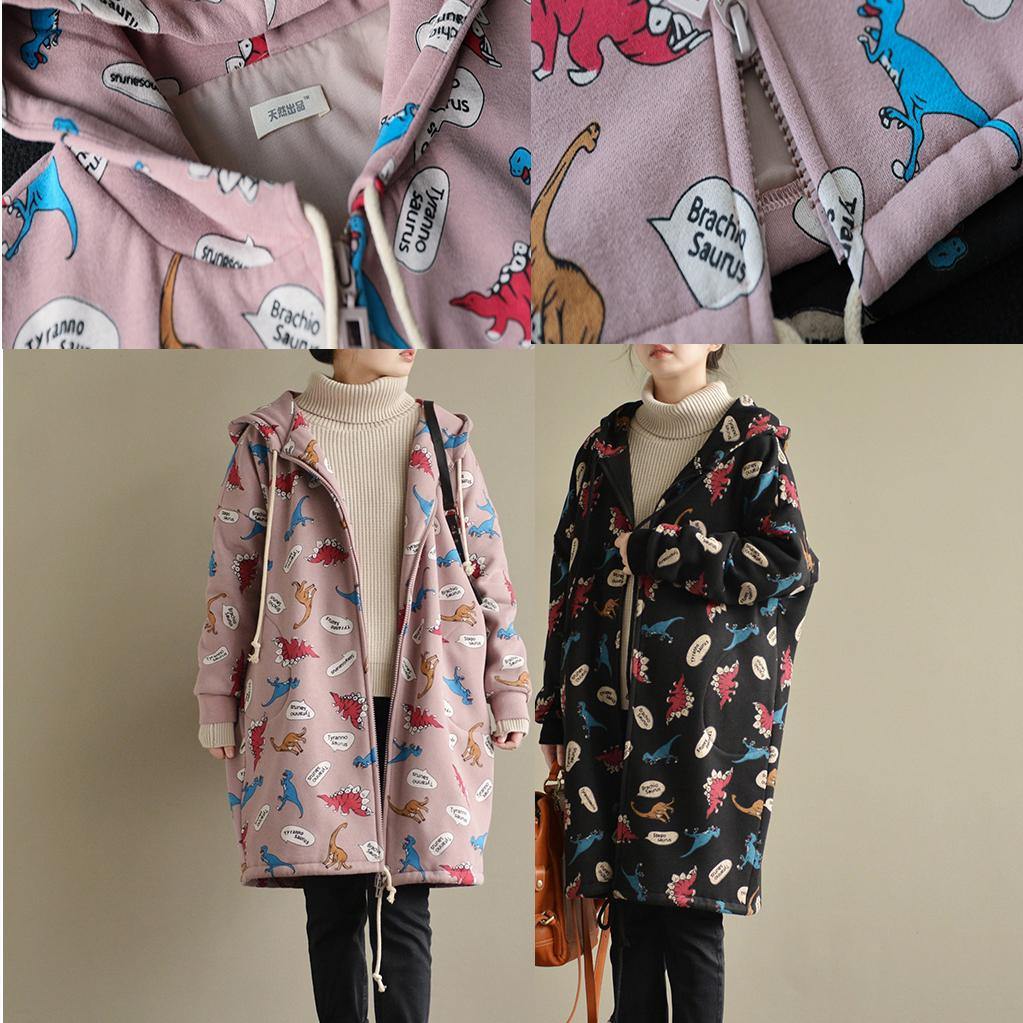 Fine pink coats oversized coats 2017  Winter coat prints - Omychic