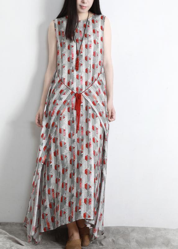 Fitted Print Patchwork asymmetrical design Summer Dress - Omychic