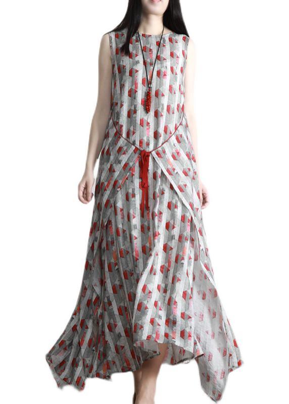 Fitted Print Patchwork asymmetrical design Summer Dress - Omychic