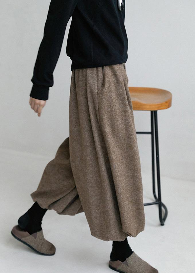 French Pants Loose Spring Elastic Waist Knickerbockers Casual Pants - Omychic