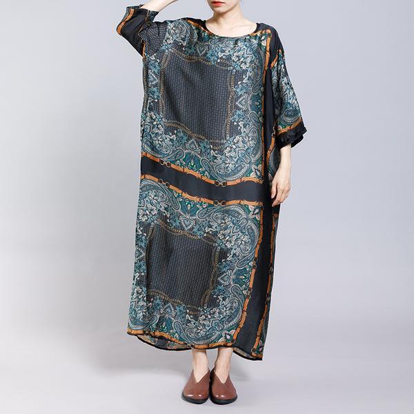 French Robes Fashion Silky Soft And Comfortable Printed Dress ( Limited Stock) - Omychic