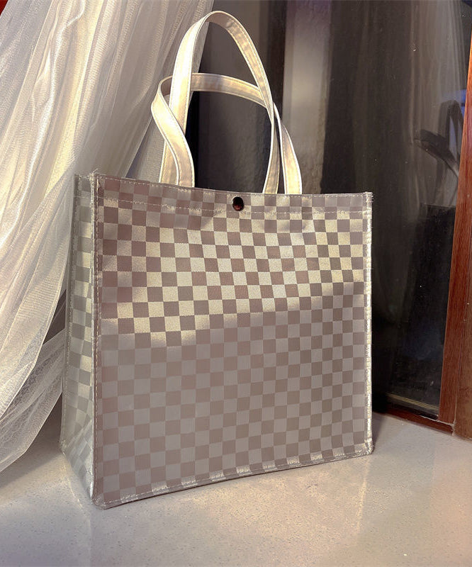 French Silver Gray Versatile Large Capacity Handbag