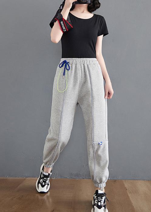 French Spring Fall Fashion Gray Shape Pants - Omychic