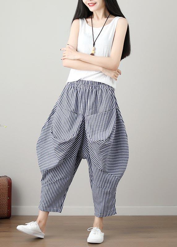 French Striped Harem Oversize Pants Trousers Summer - Omychic