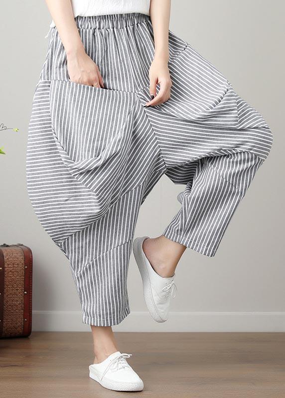 French Striped Harem Oversize Pants Trousers Summer - Omychic