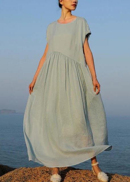 French Women Hand-made Lacing Casual Linen Dress - Omychic