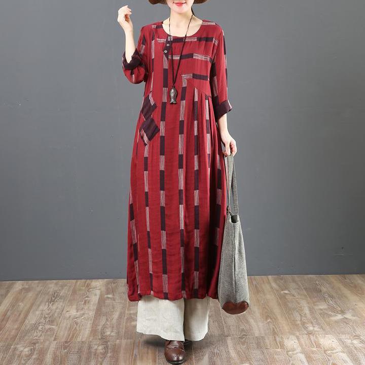 French cotton ted Long Shirts Women Cotton Linen Asymmetrical Long Sleeve Dress - Omychic