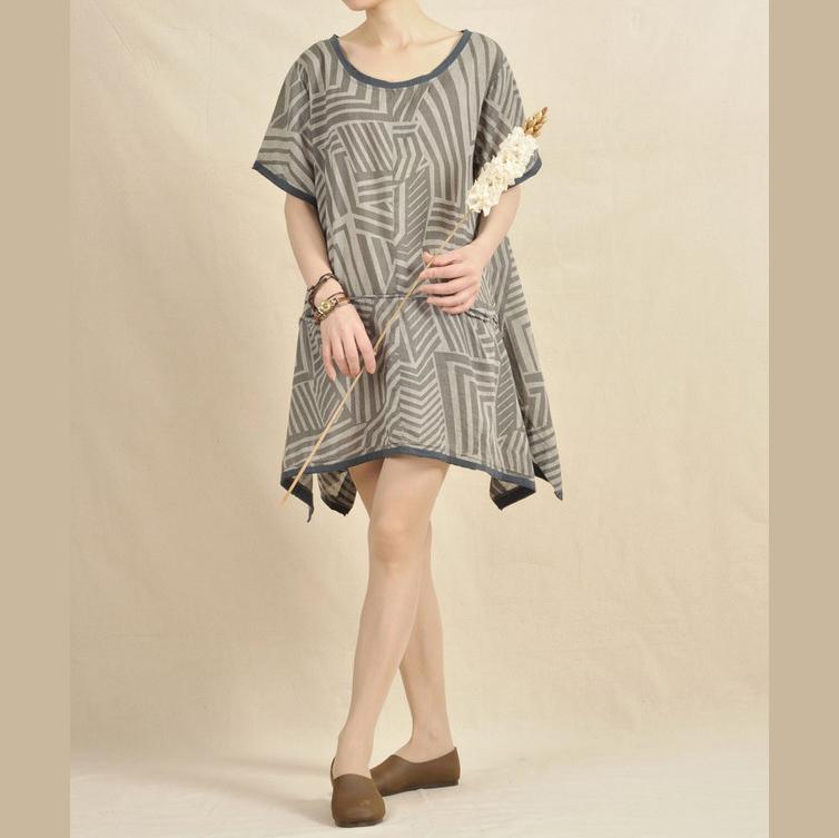 Gray Secret labyrinth sundress oversize shift dress - Omychic