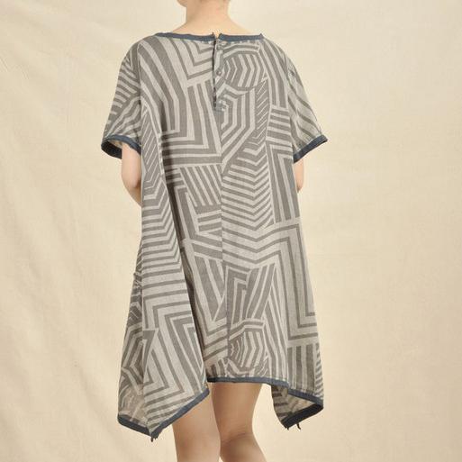 Gray Secret labyrinth sundress oversize shift dress - Omychic