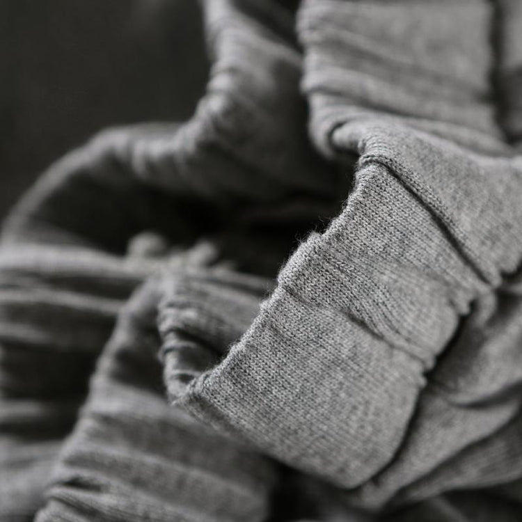 Gray casual pants women cotton crop pants - Omychic