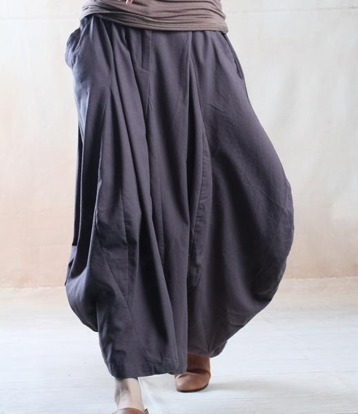 Gray line skirt long maxi skirt plus size - The old Melody - Omychic