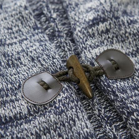 Gray oversize woolen stops sweaters short knit coats - Omychic