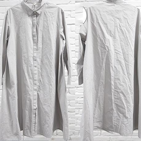 Gray plus size cotton blouse women shirt dress spring dresses - Omychic