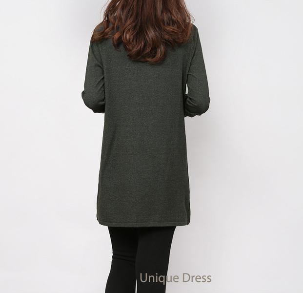 Green Soft model women sweater top - Omychic