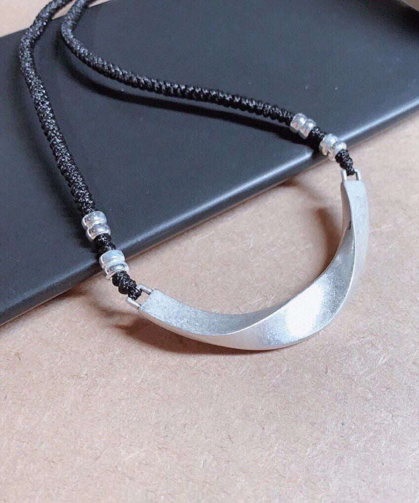 Handmade Black Sterling Silver Cable Necklace