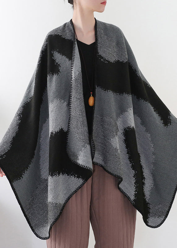 Handmade Tie Dye Gradient Color Cashmere Cardigan Long sleeve - Omychic