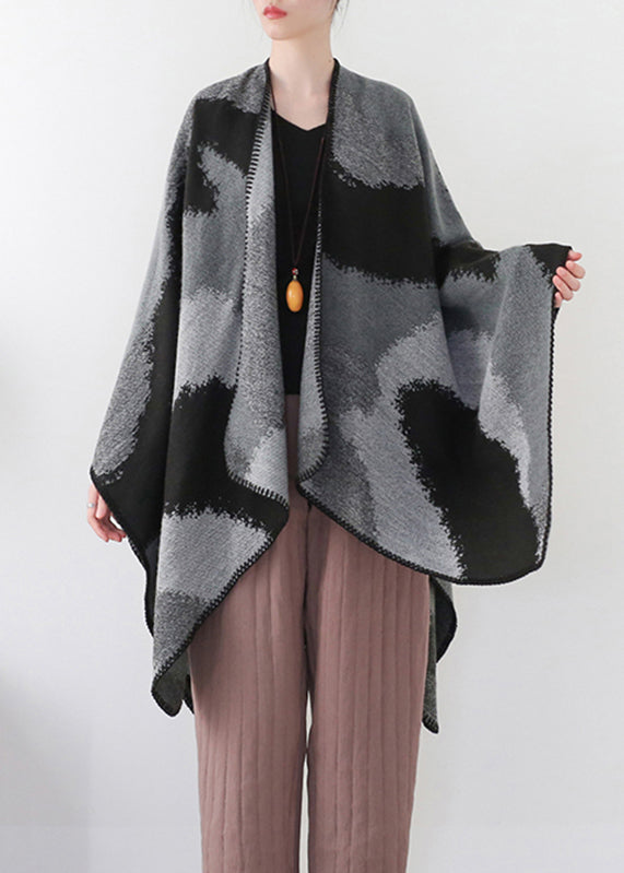 Handmade Tie Dye Gradient Color Cashmere Cardigan Long sleeve - Omychic