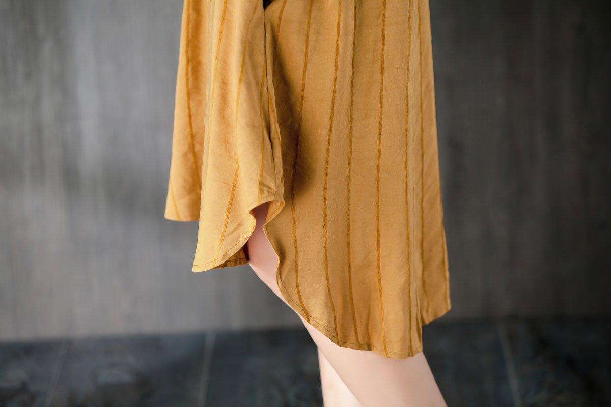 Summer Short Sleeve Lacing Pockets Dress - Omychic
