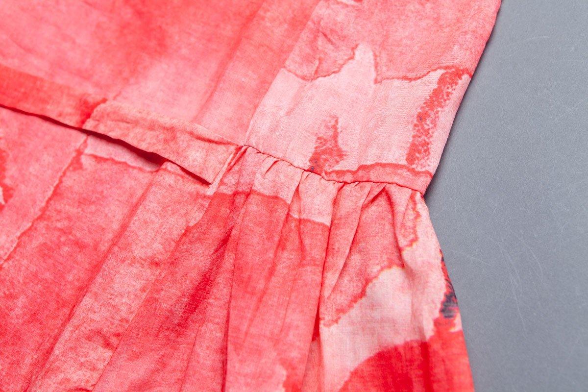 Short Sleeve Lacing Summer Pleated Casual Red Dress - Omychic