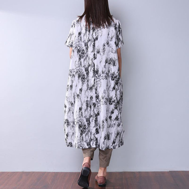 Printing Loose Pocket Women Casual Dress - Omychic