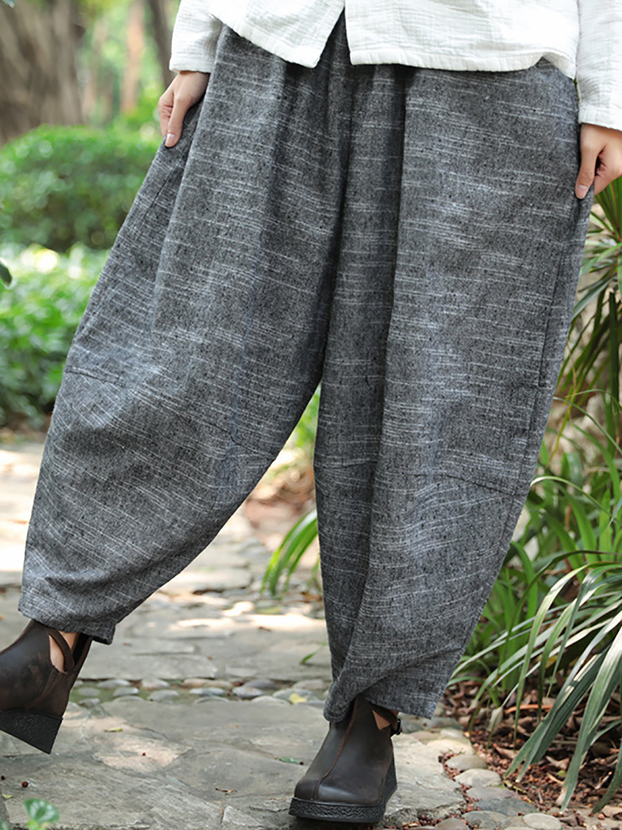 Women Literature Warm Gray Casual Pants