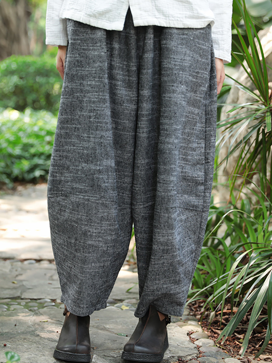 Women Literature Warm Gray Casual Pants