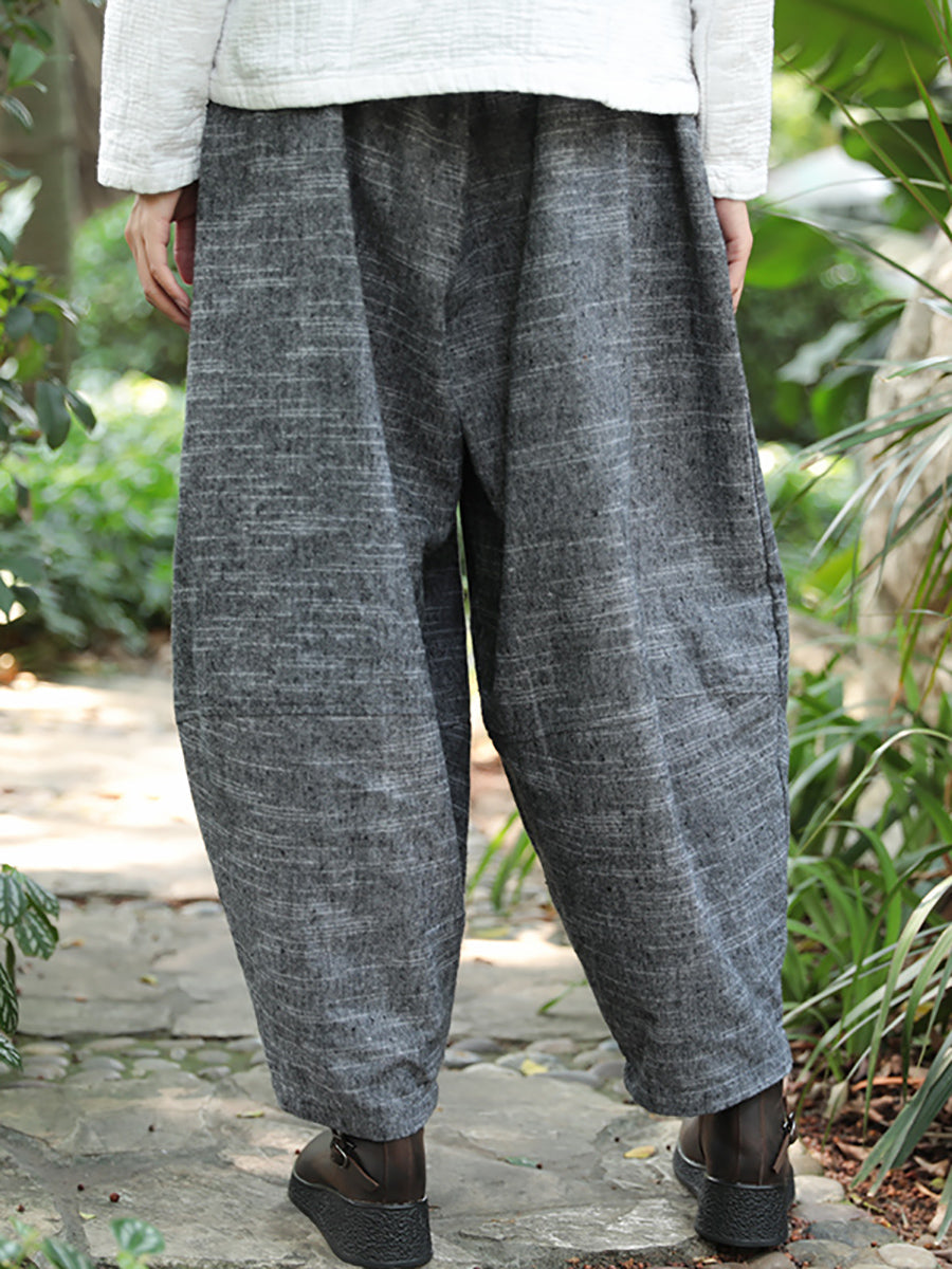 Women Literature Warm Gray Casual Pants