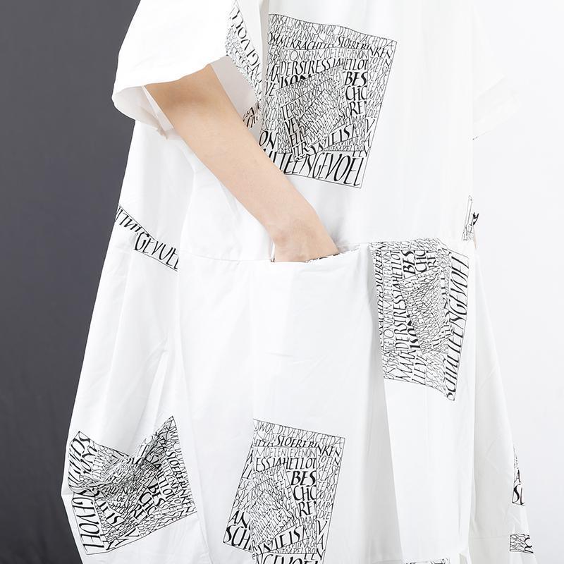 Letter Square Printed Pleated Midi Dress - Omychic