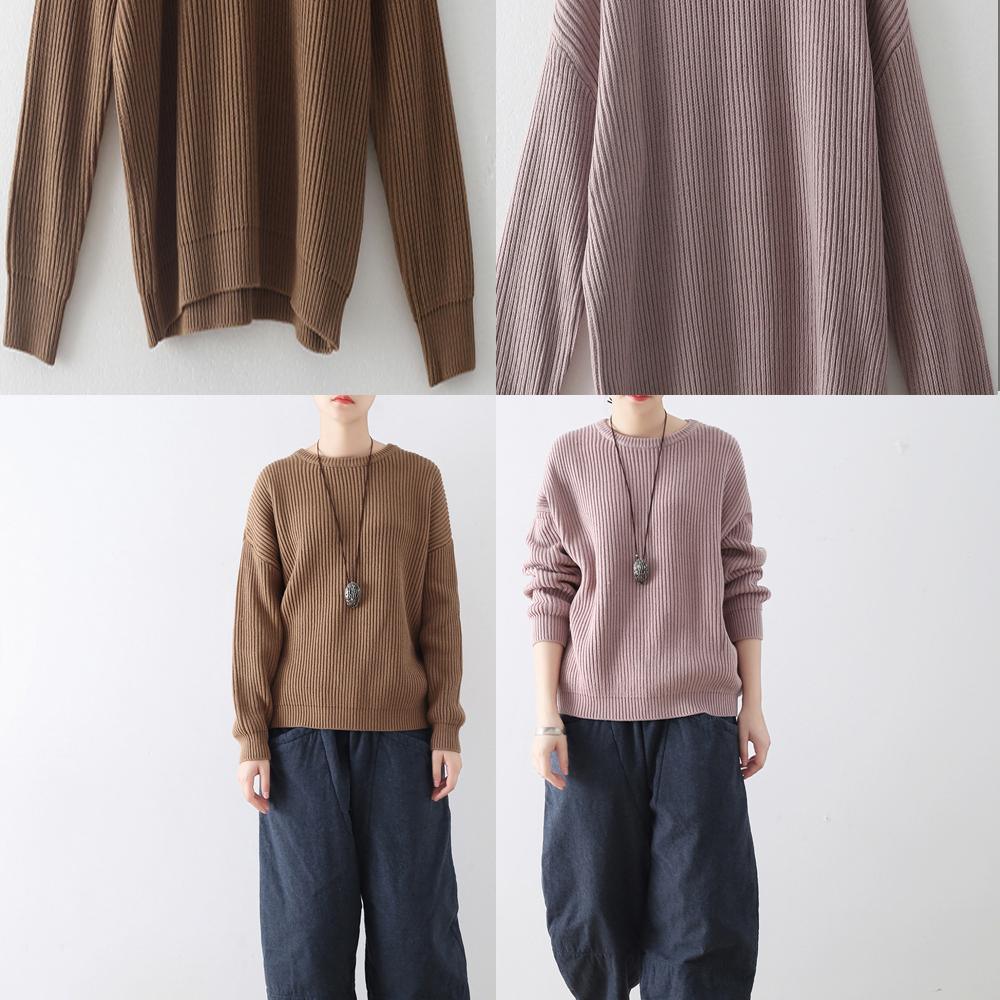 Light purple short knit sweaters 2017 winter tops oversized casual pullover - Omychic