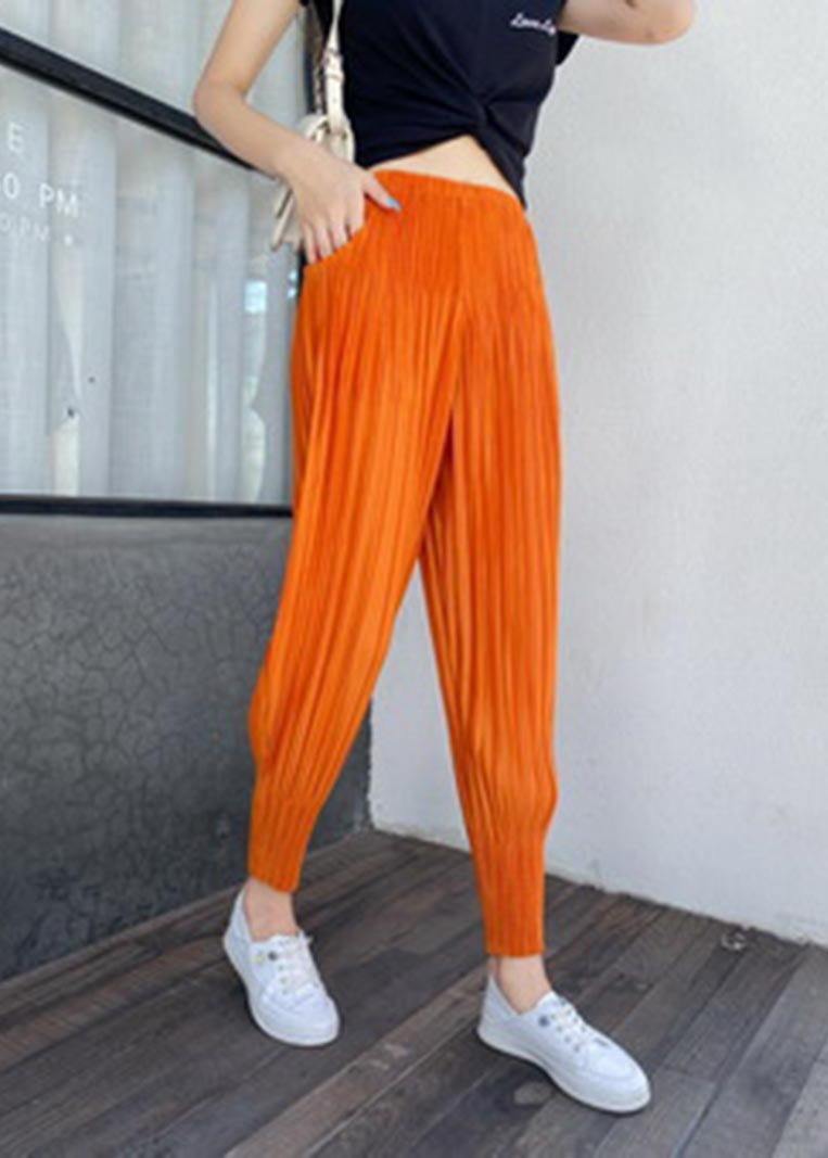 Loose Red Radish trousers Elastic Waist Pants Summer - Omychic