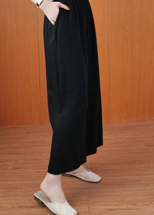 Loose Spring Wide Leg Pants Unique Black Fashion Women Pants - Omychic