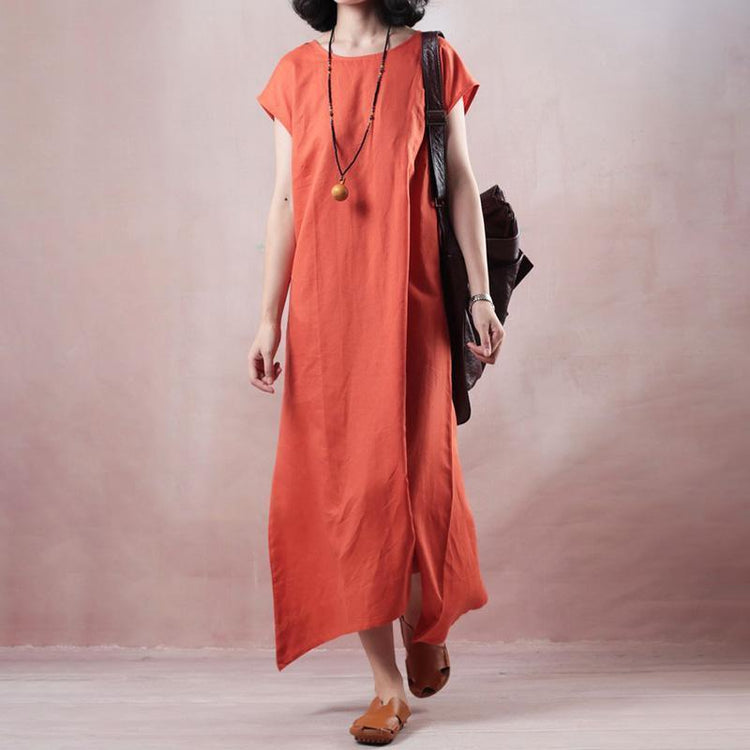 Loose Casual Short Sleeve O-neck Dress - Omychic