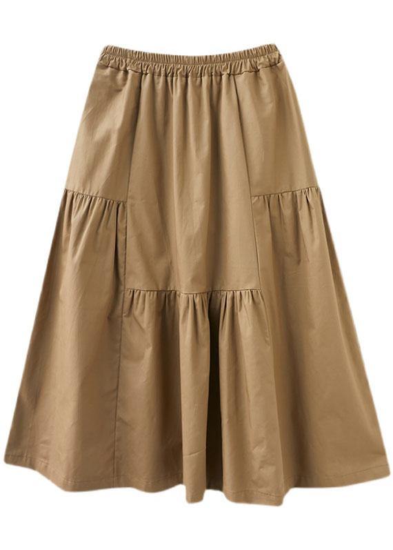 Modern Green High Waist wrinkled asymmetrical design Pockets Fall Skirt - Omychic