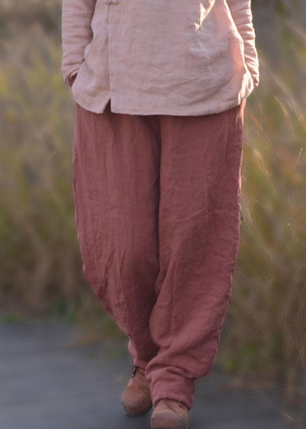 Modern Orange Loose Pockets lantern Winter Pants - Omychic