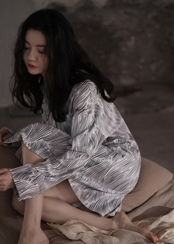 Modern Peter Pan Collar Print Button Cotton Maxi Shirts Dress Spring