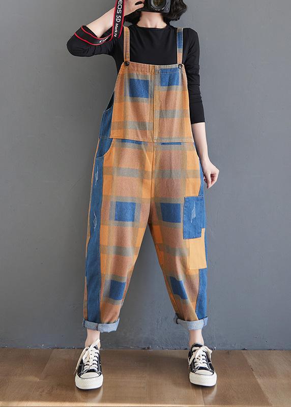 Modern Spring Chothes Spring fashion Plaid Shape Jumpsuit Pants Trousers - Omychic