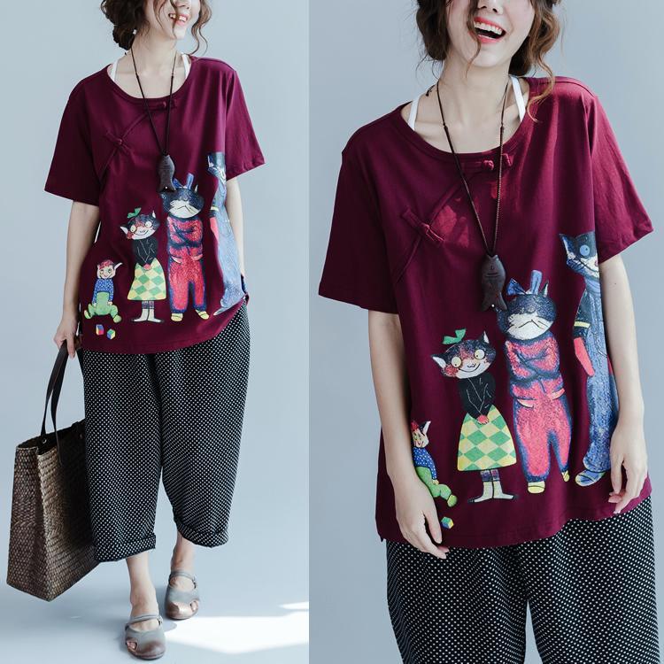 Mulberry cotton shirts summer oversize women blouses tops the happy cat family - Omychic