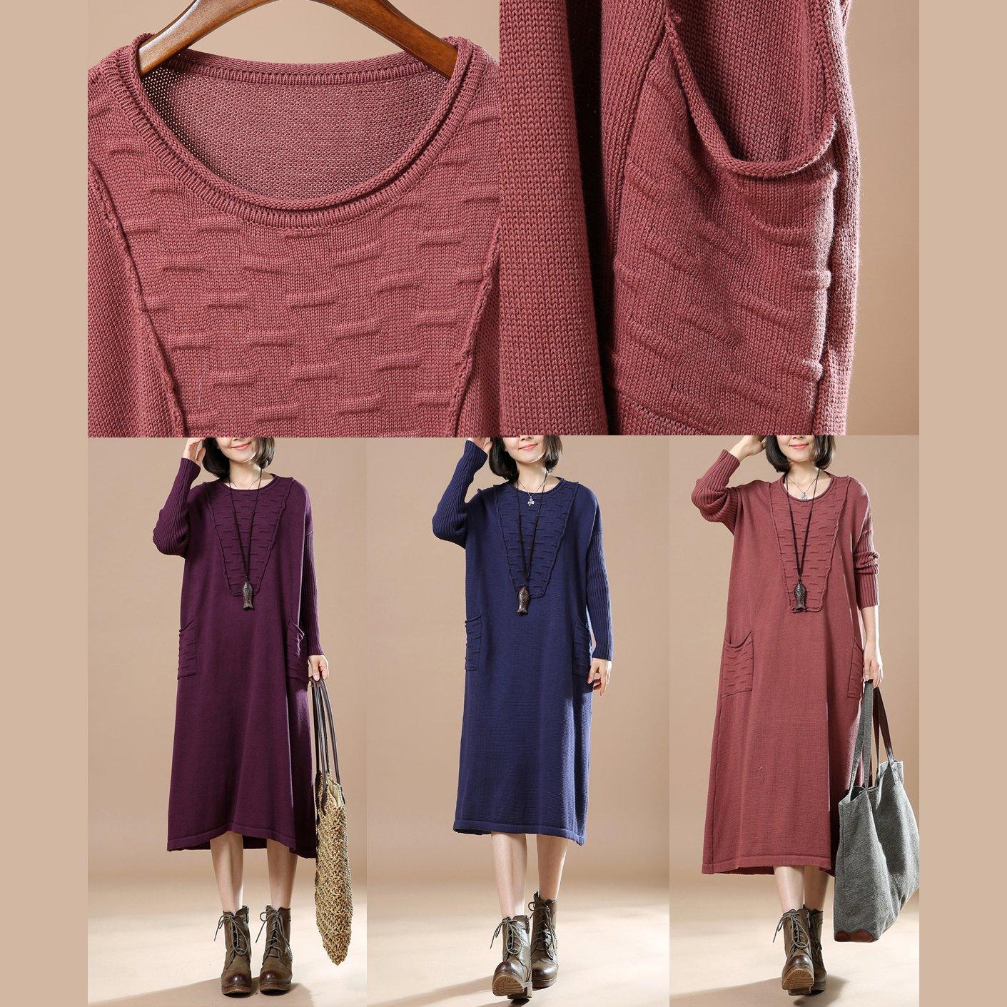 Mulberry knit maxi dresses plus size women sweaters caftans - Omychic