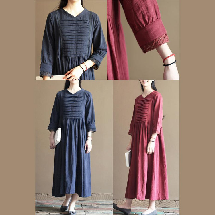 Mulberry linen summer maxi dress long sundresses plus size linen clothing - Omychic