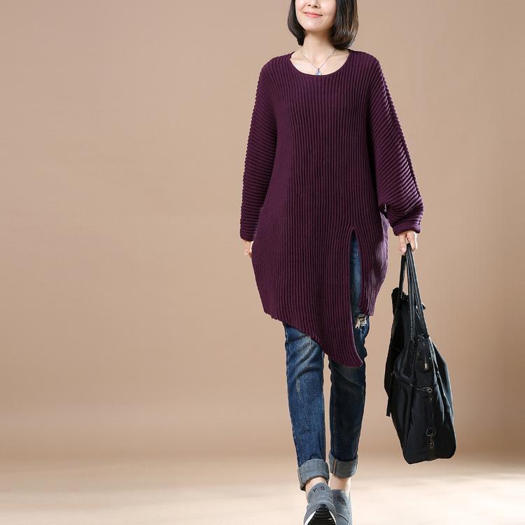 Mulberry woman sweaters asymmetrical knit top - Omychic