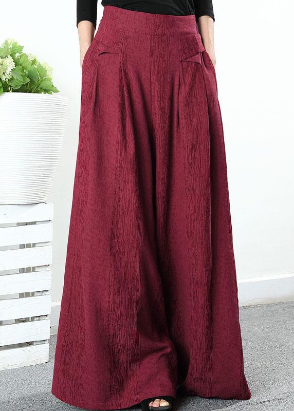 Natural Green Pockets Straight Wide Leg Winter Pants - Omychic